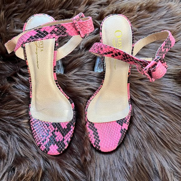 Olivia Ferragamo Snakeskin Heels - Picture 2 of 8